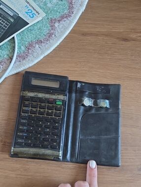 Vintage Scientific Calculator in Black with Gold Accents